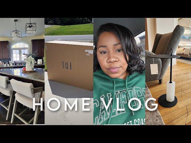 RH Furniture Delivery Day! Arhaus Counter Stool Pickup, Shopping for Lamps, Costco Haul | HOME VLOG