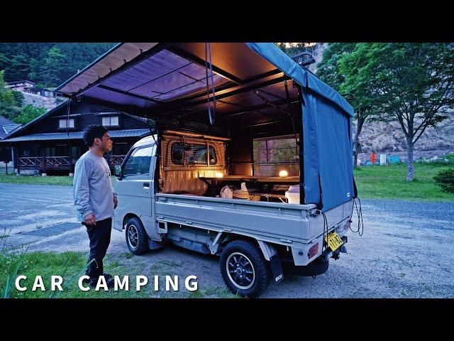 Newly released light truck tiny tent. First car camping [Rakuhoro Camp]