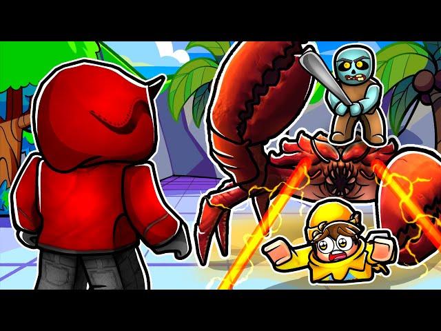 We BEAT The CRAB BOSS BATTLE In ROBLOX The Strongest Battlegrounds