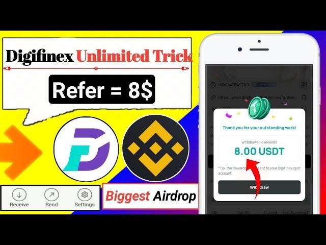 INSTANT 8$ Profit ! DigiFinex Exchange Unlimited Trick ! Digifinex App Withdrawal process ! Airdrop