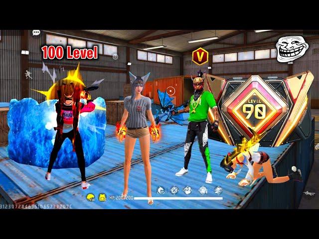 999+ Prank With Cute Girl  Subscriber | लेकिन Samne आया V Badge & 100 Level  Garena Free Fire 