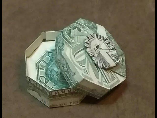 Octagon Box Dollar Money Origami MoneyGami © #DrPhu Part 2 of 2