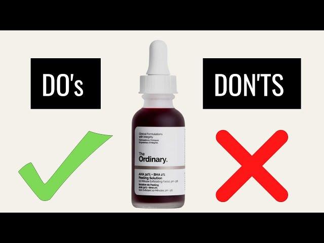 How To Use The Ordinary AHA 30% and BHA 2% Peeling Solution