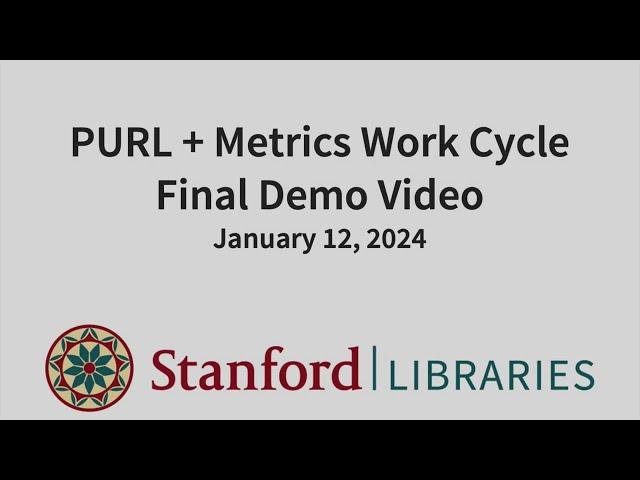 DLSS PURL + Metrics Work Cycle Final Demo Video