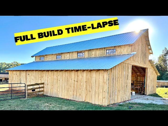 Unbelievable budget pole barn built in 10 minutes TIME-LAPSE.