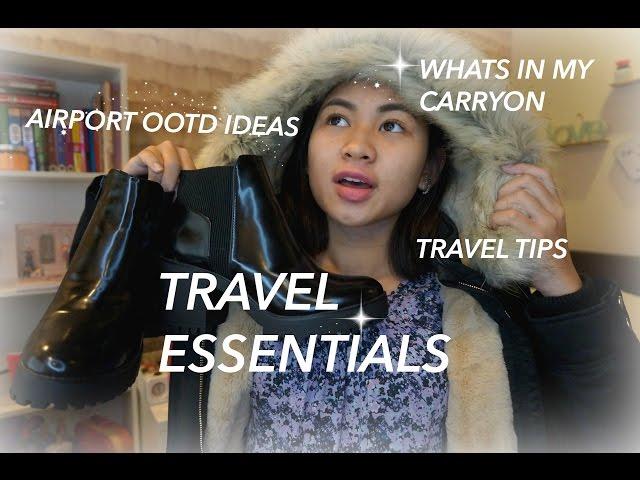 Travel Essentials | Whats In My Carry On + Airport OOTD Ideas + tips