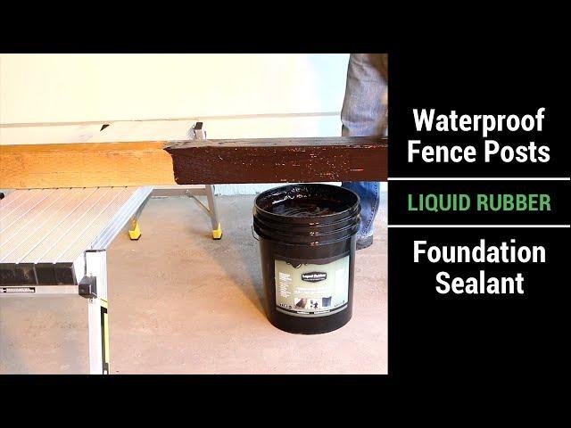 Waterproof Fence Posts, Deck Posts and Deck Joists with Liquid Rubber Foundation Sealant-Coating