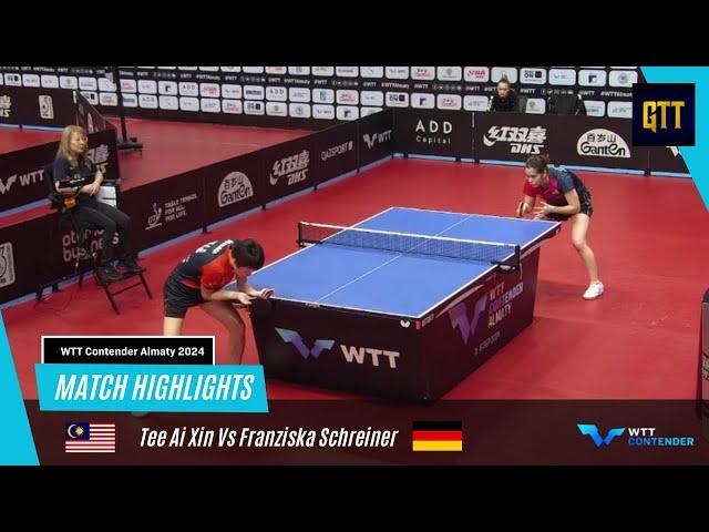 Tee Ai Xin MAS Vs Franziska Schreiner GER | WTT Contender Almaty 2024 Women's Singles Qualifying R2