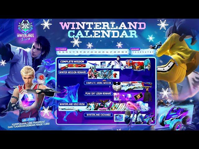 Winterland Event Calendar आ गया | Free Fire New Event | Ff New Event Today | Upcoming new event ff