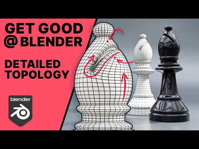 Get Good at Blender - Advanced Topology - Making A Bishop Chess Piece