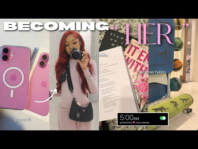 BECOMING “HER”  for 24hrs : waking up @ 5am, pink iphone 16, healthier habits, car wash, gym