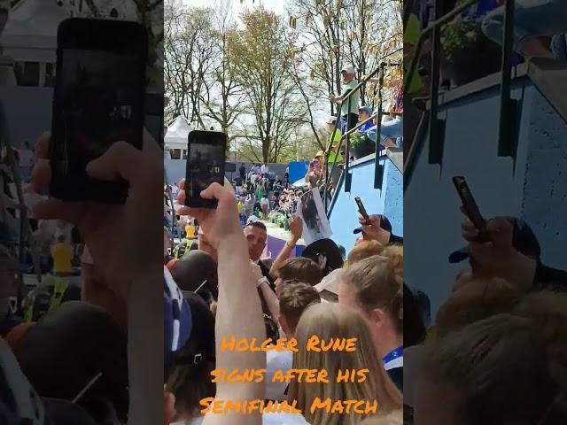 Holger Rune signs after his Semifinal Match #bmwopen #germany #deutschland #reels #munich #bmw