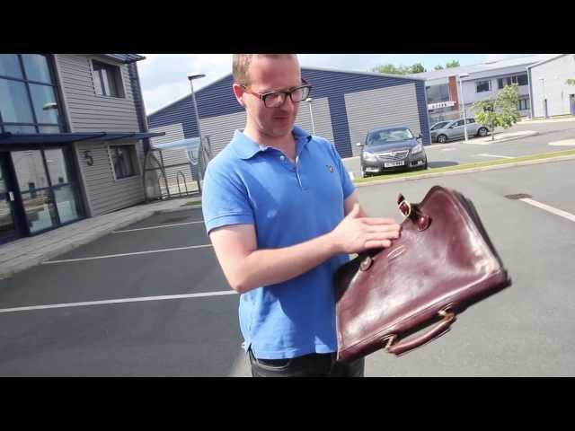 Maxwell Scott Leather Briefcase VS 2 Tonne Land Rover