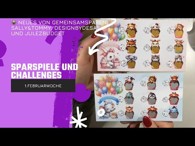 Sparspiele & Challenges1. FebruarwocheViel Neues darf einziehen#umschlagmethode