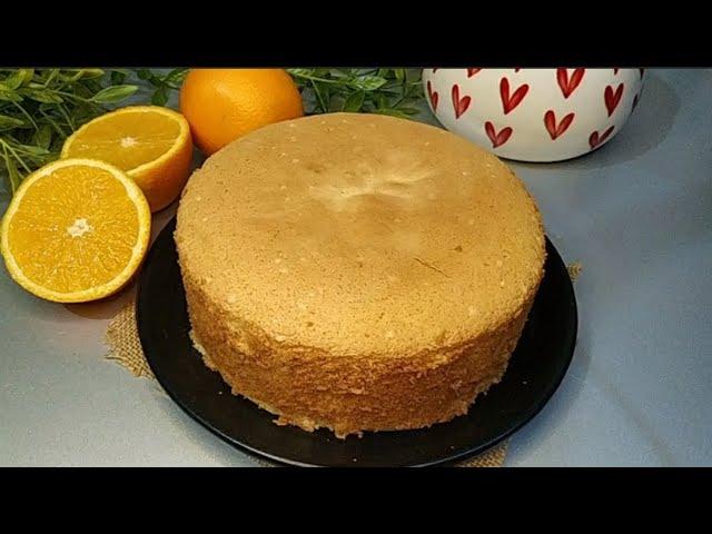 Orange Sponge Cake Recipe | Super Soft, Fluffy Orange Cake | Orange Plain Cake Recipe | TeaTime Cake