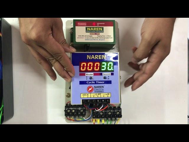 Naren 3 Phase 5 digit Cyclic Timer and PFR (Kannada Version)