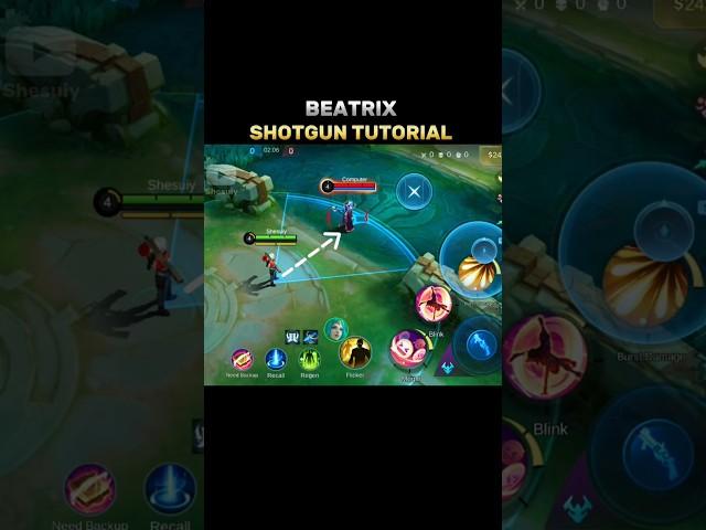 Beatrix Shotgun Tutorial by @Shesuiy #shorts #mlbb #mobilelegends