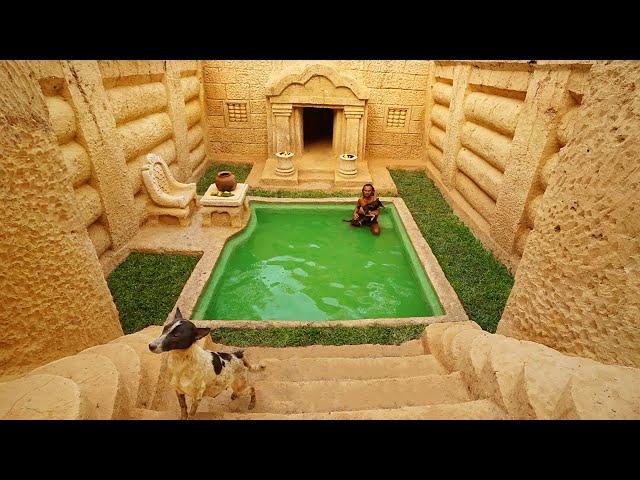 Lovely Dog Help A Man To Build The Most Greatest Survival Underground House And Swimming Pool