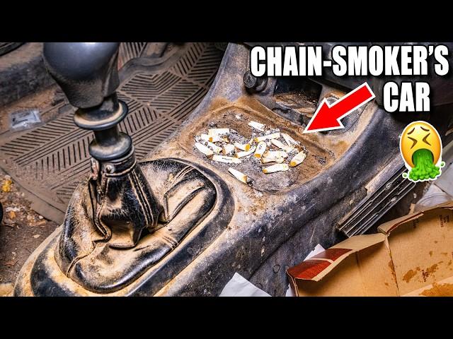 Cleaning a Chain-Smoker's "UNCLEANABLE" Trade-in Rejected by the Dealership!