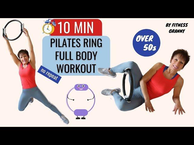 10 MIN PILATES RING WORKOUT – full body MAGIC CIRCLE exercise training (no repeat)