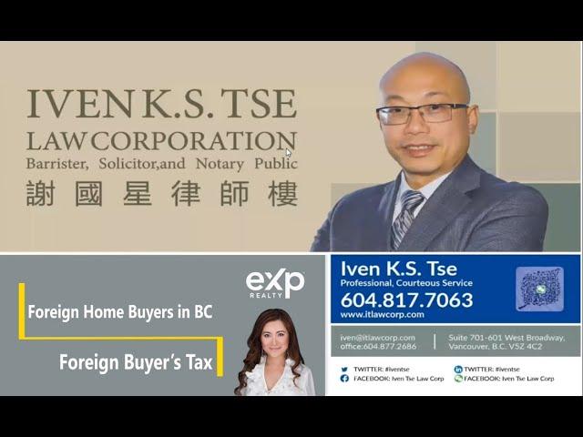 Foreign Home Buyers in BC and Tax: Part 1 - Foreign Buyer’s Tax