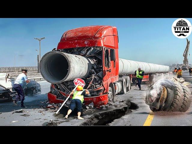 Dangerous Idiots Fastest Truck & Heavy Equipment Fails | Extreme Oversized Truck Transport #4