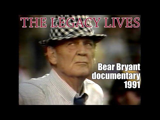 Bear Bryant documentary 1991 - The Legacy Lives (VHS)