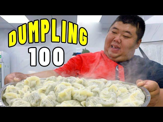 Fat brother ate more than 100 wild vegetable dumplings at one time [Fat Monkey Boy]