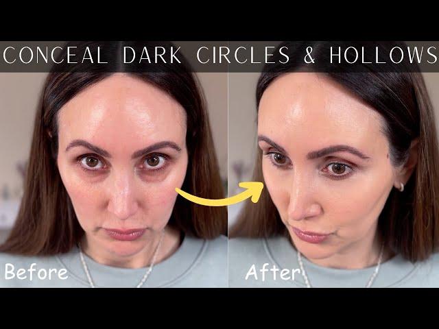 How to CONCEAL Under EYE HOLLOWS & DARK CIRCLES! A Simple Tutorial Using Minimal Product!