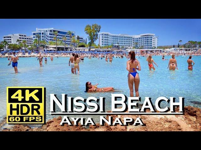 Nissi Beach Ayia Napa Cyprus in 4K 60fps HDR  Dolby Atmos  The best Places  Walking Tour