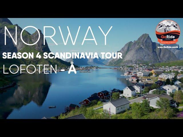 E07A Å, Lofoten's end of the road -  Norway on a Harley Road King.