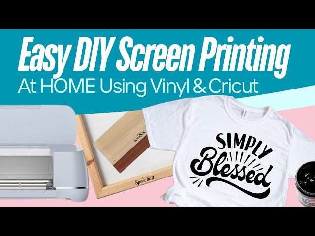 How to Screen Print T-Shirts at HOME | EASY Screen Printing with Cricut and Vinyl {{BEGINNERS}}