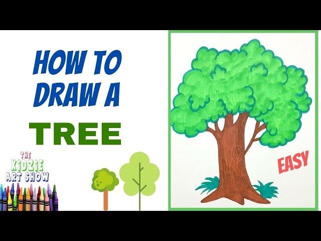 How to draw a tree step by step for beginners easy