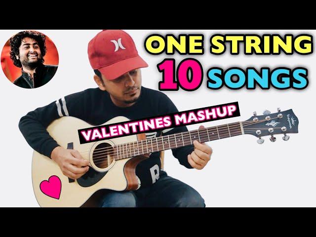 Single String Guitar Songs Mashup - 10 Arijit Singh Songs | Easy One String Bollywood Hindi Tabs