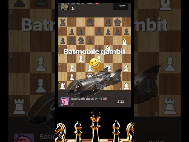 Batmobile Gambit  #chess #gothamchess #chesstactics #chesscom #checkmatetraps #chesstricks