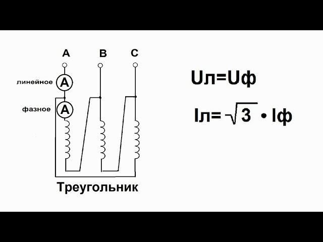 Чем отличается фазное напряжение или ток, от линейного. (Expert) #009