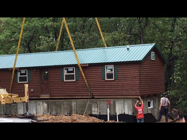 Deer Run Cabins Crane Delivery