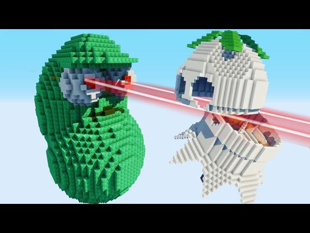 Minecraft vs PvZ – LASER BEAN | MAGNET SHROOM | GHOST PEPPER | PLANTERN