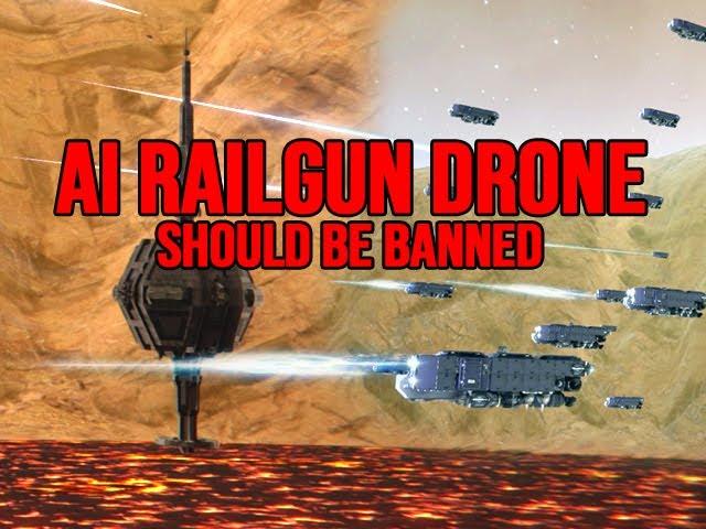 New Railgun AI Drones Are Devastating - Space Engineers