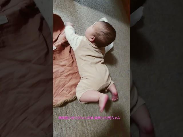 陽葵里(ひまり)ちゃんの妹、紬希(つむぎ)ちゃん寝返り成功。#陽葵里ちゃん#妹#紬希ちゃん#つむぎちゃん#陽葵里#ひまりちゃん#ひまり#寝返り#赤ちゃん#生後6ヶ月#6ヶ月#つむちゃん