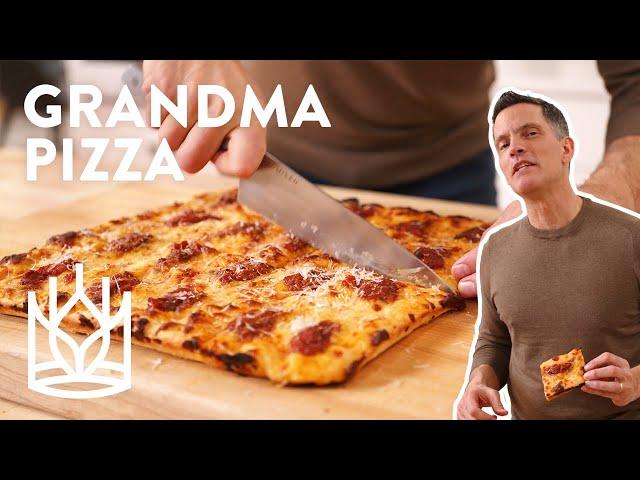 Thin and Crispy Grandma Pizza