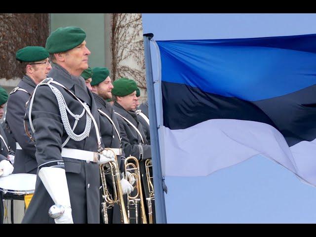 Military honours for Estonia's Prime Minister in Berlin