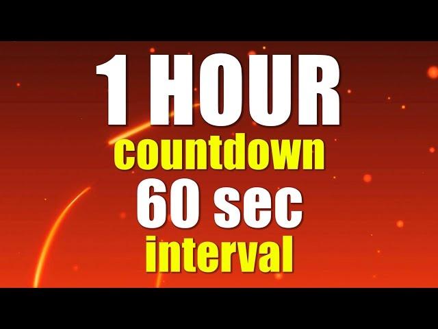 1 hour 60 sec interval countdown timer with voice