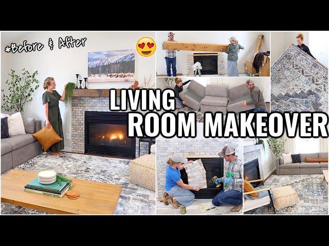 COMPLETE LIVING ROOM MAKEOVER! BEFORE & AFTER MAKEOVER | HOUSE TO HOME Honeymoon House Episode 9