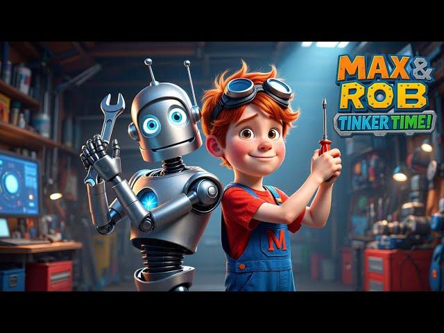 Max&Rob - Tinker Time. Kid's song about friendship of robot and boy