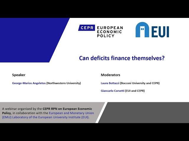 Can deficits finance themselves? - CEPR RPN European Economic Policy