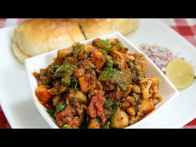 Khada Pav Bhaji Recipe | How To Make Restaurant Style Khada Pav Bhaji | Indian Street Food | Ruchi