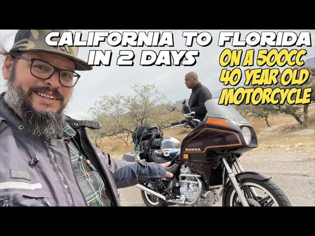 Riding across America on a $1200 500cc Motorcycle in 2 Days