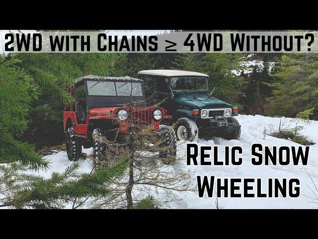 Relic Snow Wheeling // Chained CJ2a & FJ40 GOAT