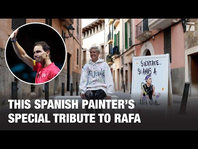 Spanish painter honors Rafael Nadal through her art 